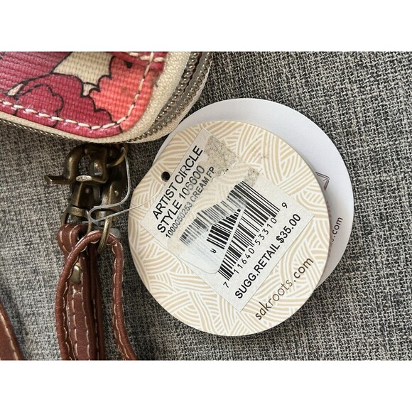 Sakroots Artists Circle Crossbody Purse Floral Wallet Shoulder Wristlet 105600 - Picture 7 of 9